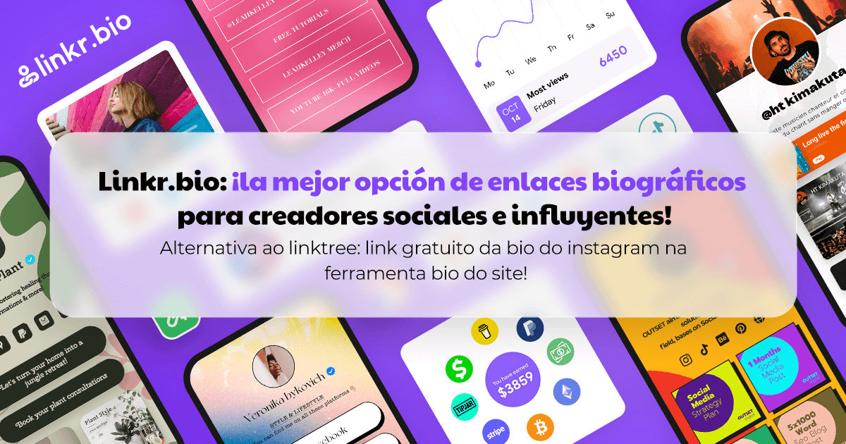 Linkr: melhor ferramenta linktree gratuita para link na bio site para instagram | linkr.bio