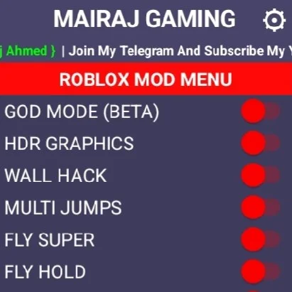 Roblox Max Mod, Roblox mod menu